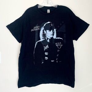 Janet Jackson Gildan Black Heavy Cotton T-Shirt size Large